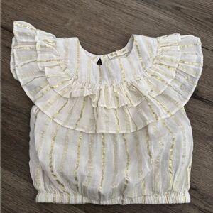 Tucker + Tate Gold and White Baby Top